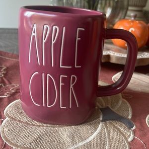 Rae Dunn Fall Autumn Mug - Apple Cider Burgundy